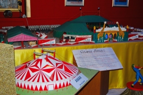 Maquette du cirque Amar, construite par notre ami.
